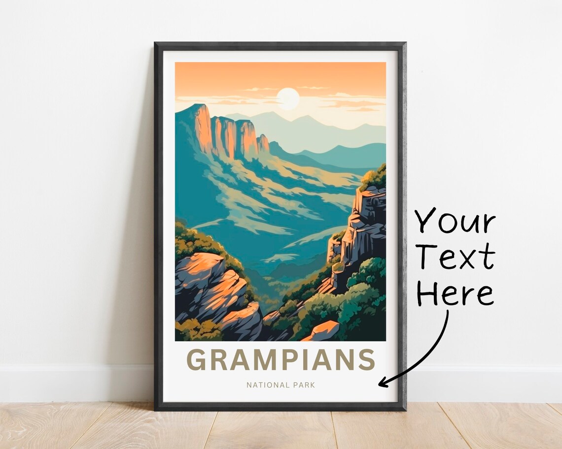 Personalized Grampians National Park Australia Custom Nature Poster