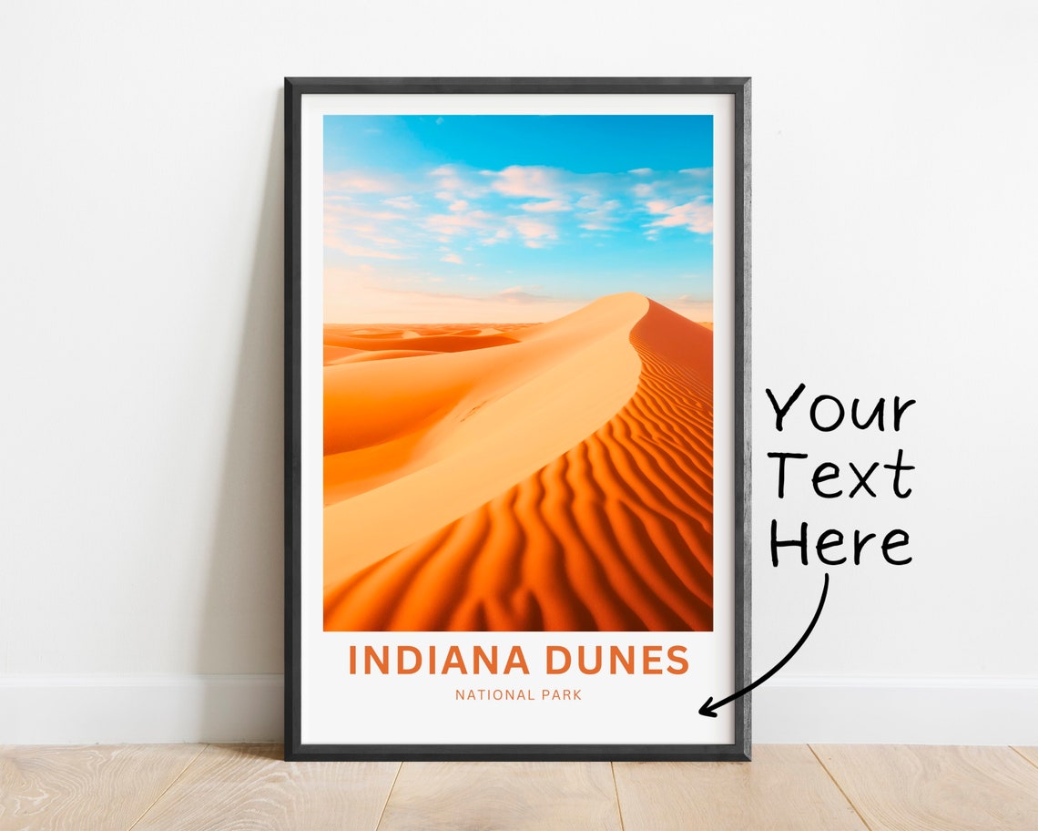 Indiana Dunes National Park Rippled Sand Dune Sculptural Poster - Image 2