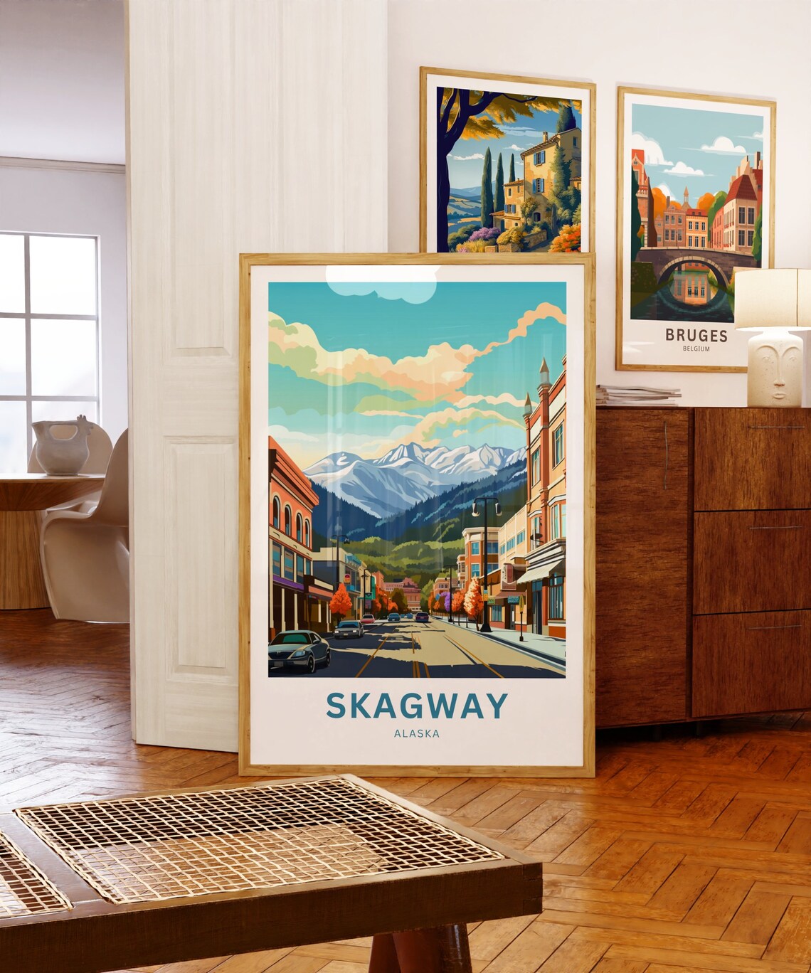 Skagway Alaska Gold Rush Main Street Mountain View Travel Poster - Image 5