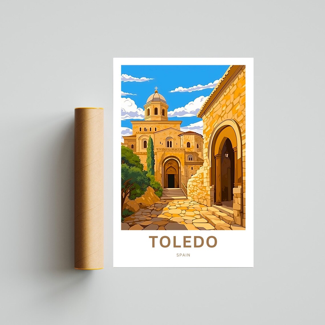 Personalized Toledo Spain Old Town Custom Gift Travel Poster - Image 4