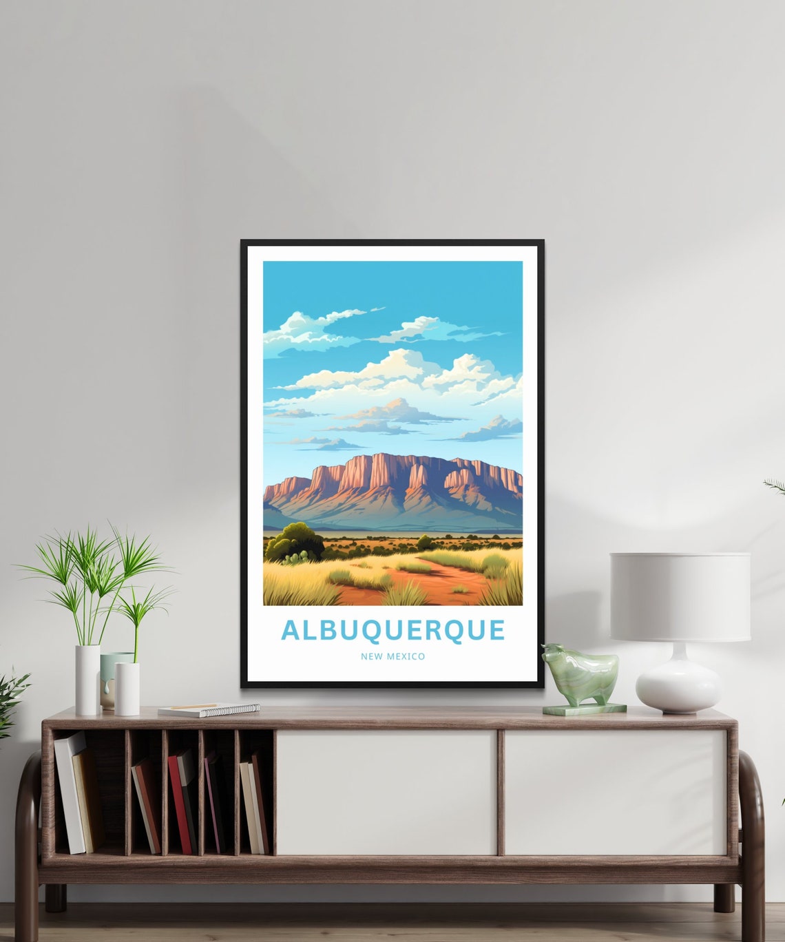 Personalized Albuquerque Travel Print Albuquerque Poster Albuquerque Wall Art Framed Present Gift New Mexico Present - Image 2