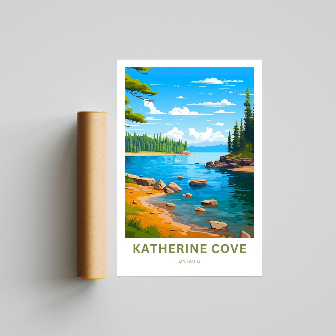 Personalized Katherine Cove Ontario Sandy Beach Bay Gift Poster - Image 4