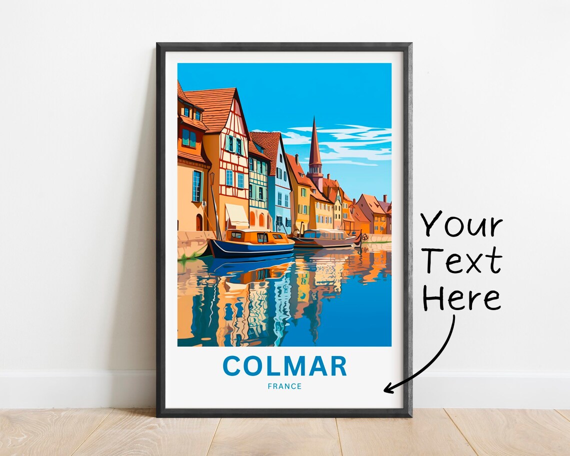 Colmar France Little Venice Quay Colorful Houses Reflection Poster