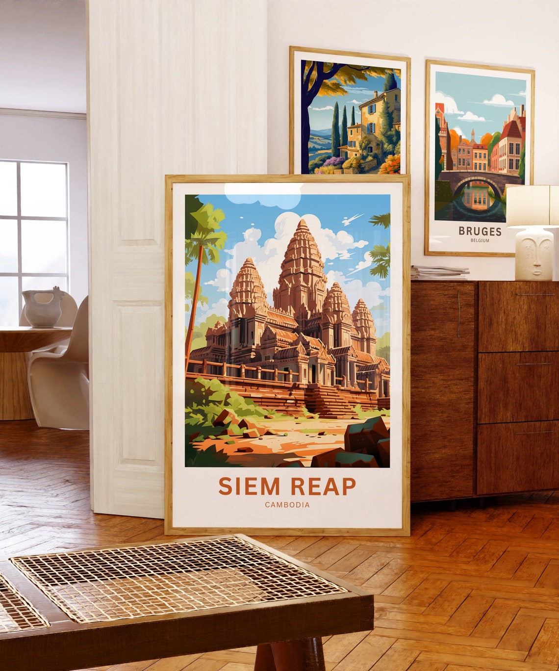 Siem Reap Cambodia Angkor Wat Temple Sunrise Towers Travel Poster - Image 5