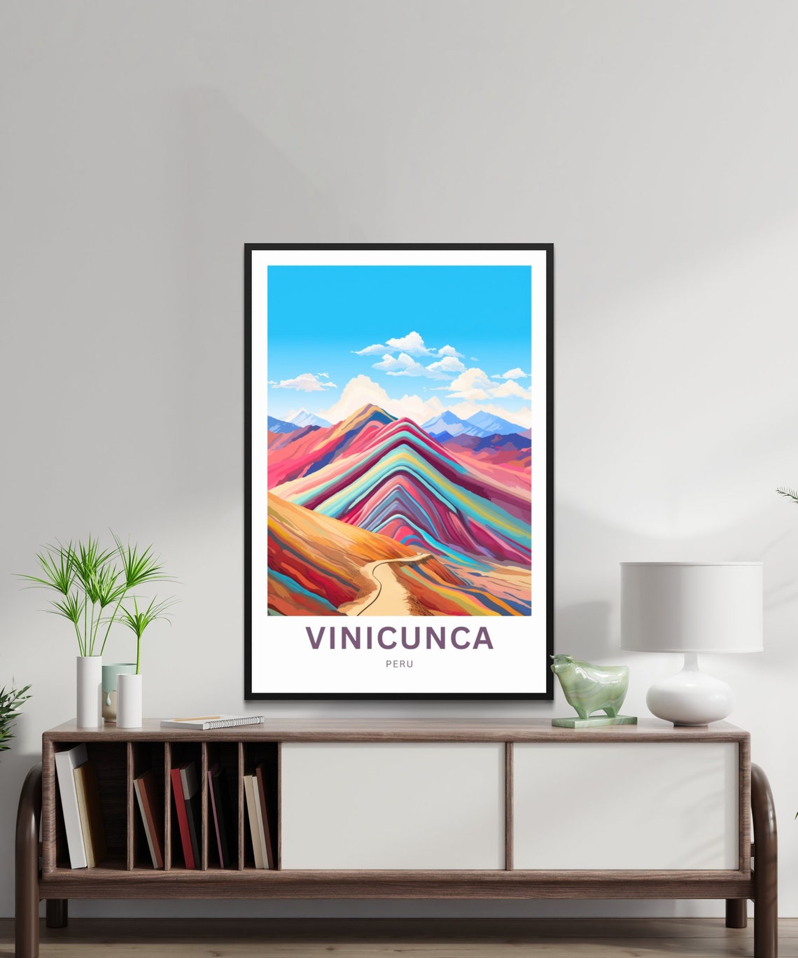 Personalized Vinicunca Travel Print Vinicunca Poster Peru Wall Art Framed Present Gift Peru Present - Image 2