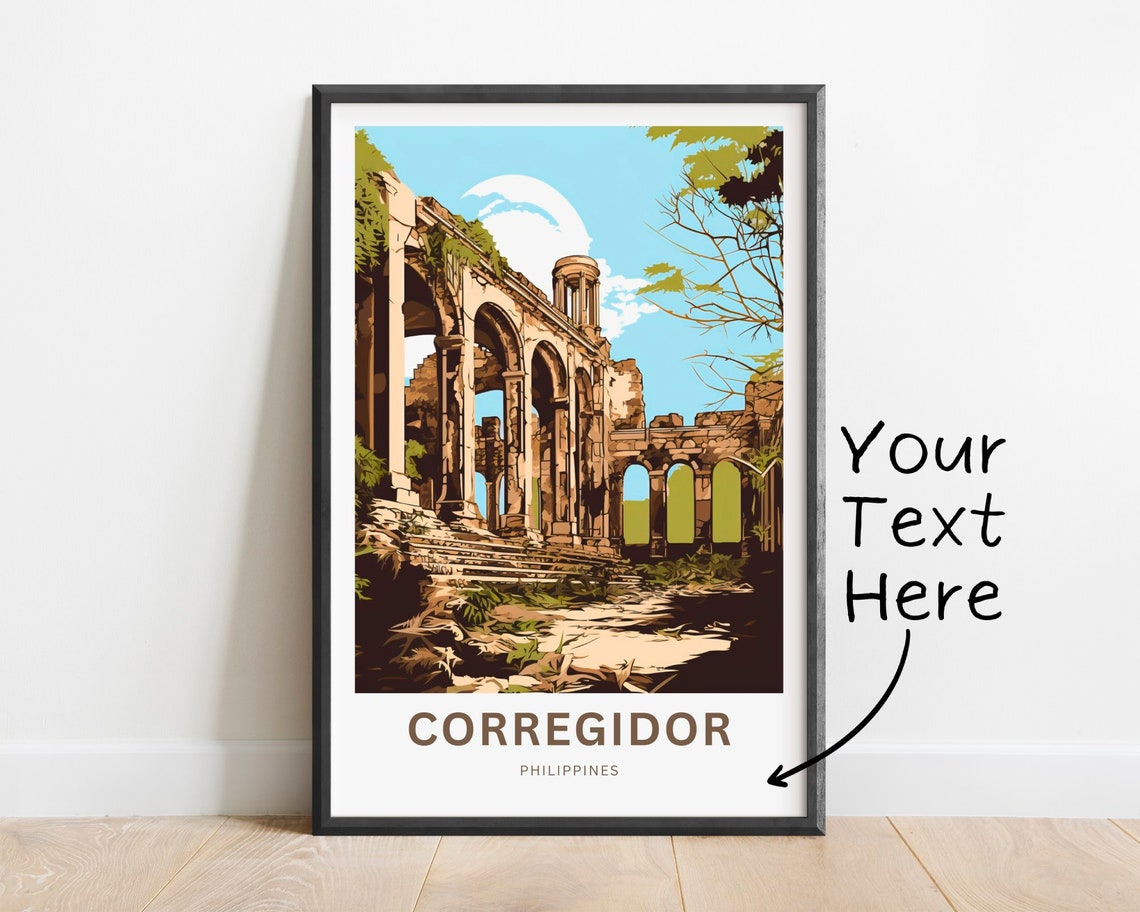 Corregidor Philippines Ancient Stone Ruins Arches Scene Poster