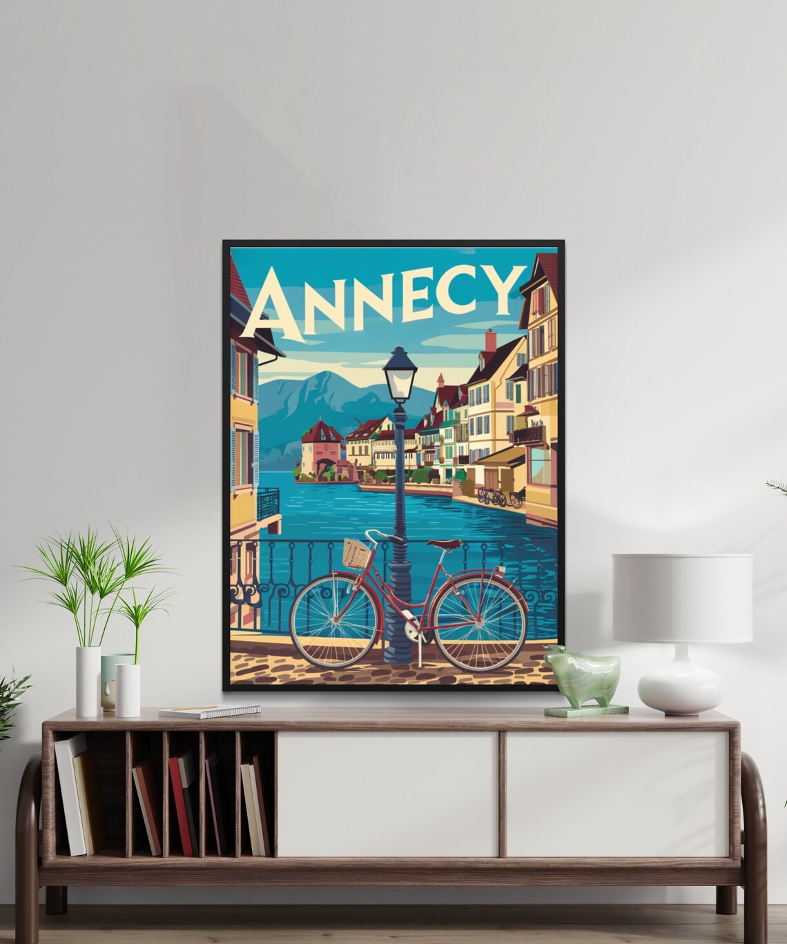 Annecy Vintage Travel Poster Annecy Print France Vintage Wall Art Framed Present Gift France Present - Image 3