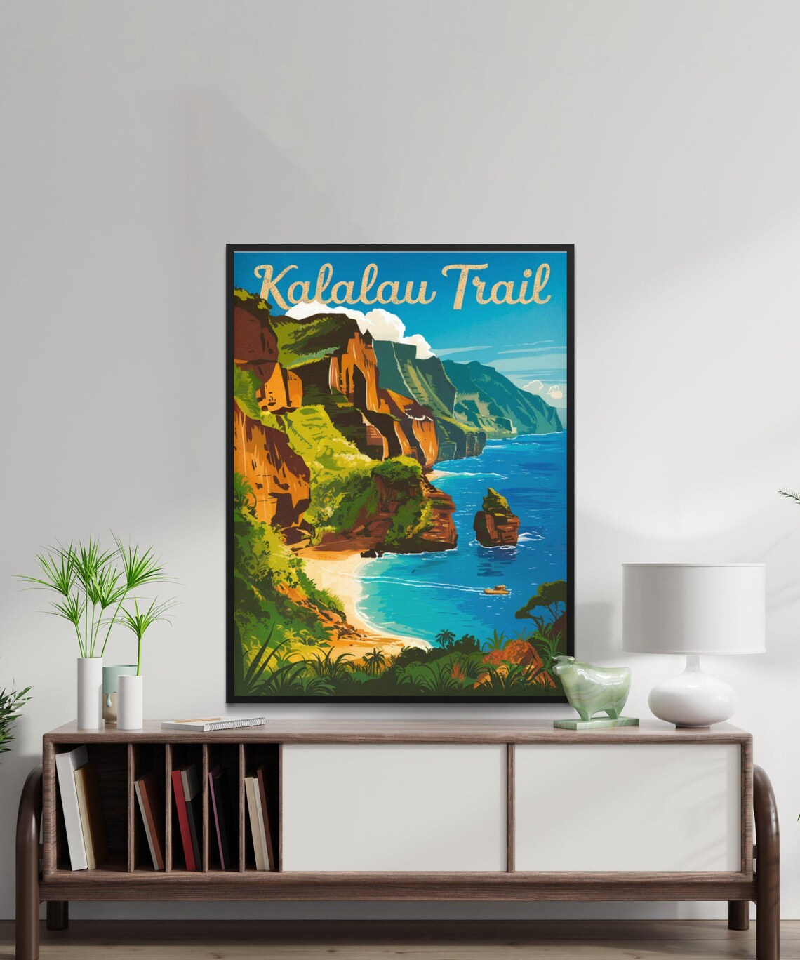 Kalalau Trail Vintage Travel Poster, Hawaii Travel Poster - Image 3