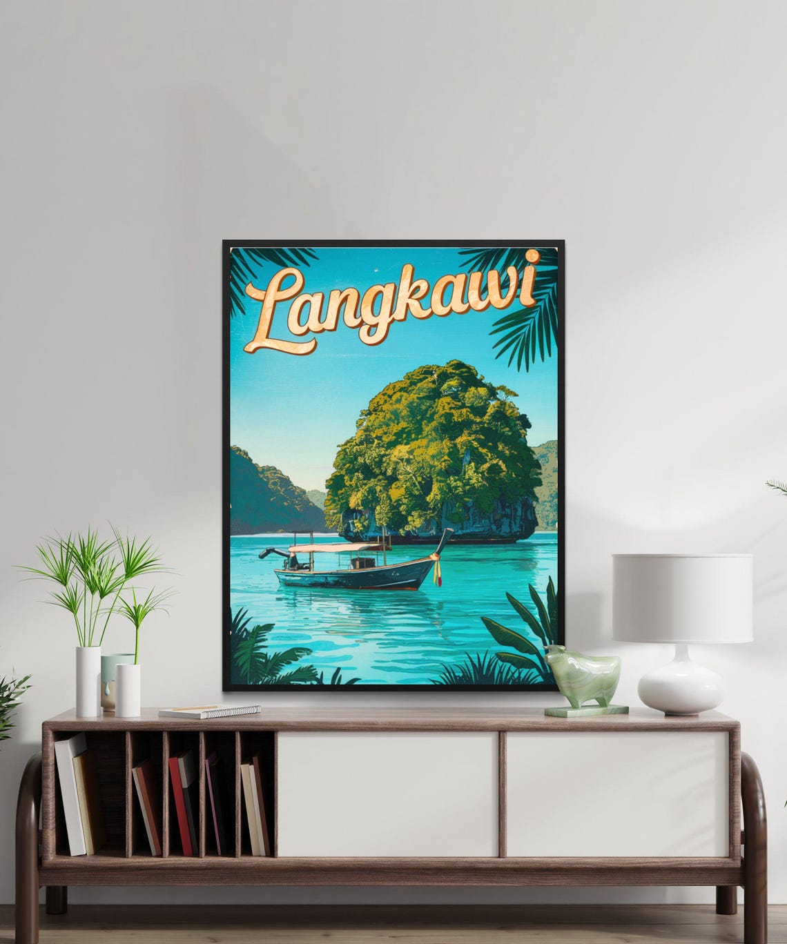 Langkawi Malaysia Island Beach Vintage Poster Turquoise Water Art - Image 2
