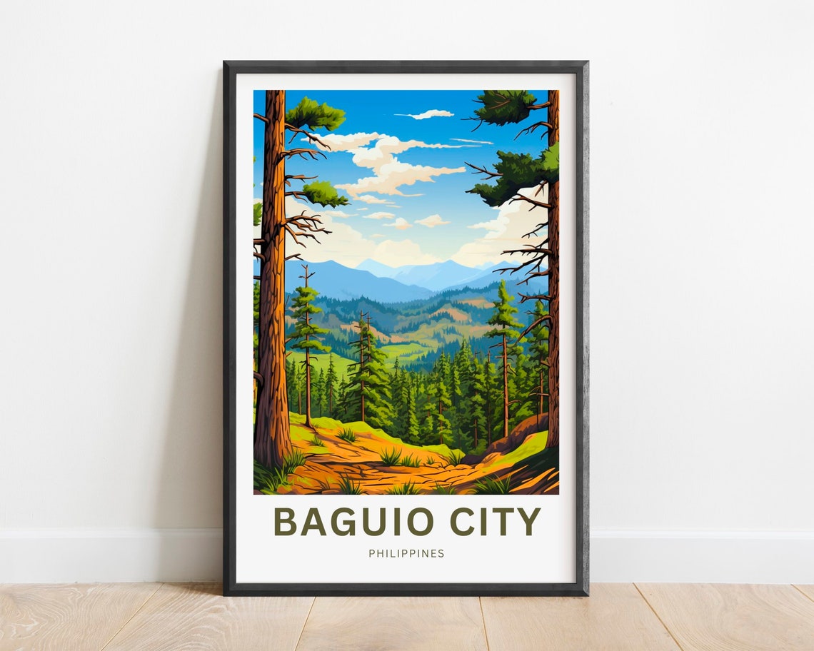 Baguio City Philippines Cool Pine Forest Mountain Escape Poster