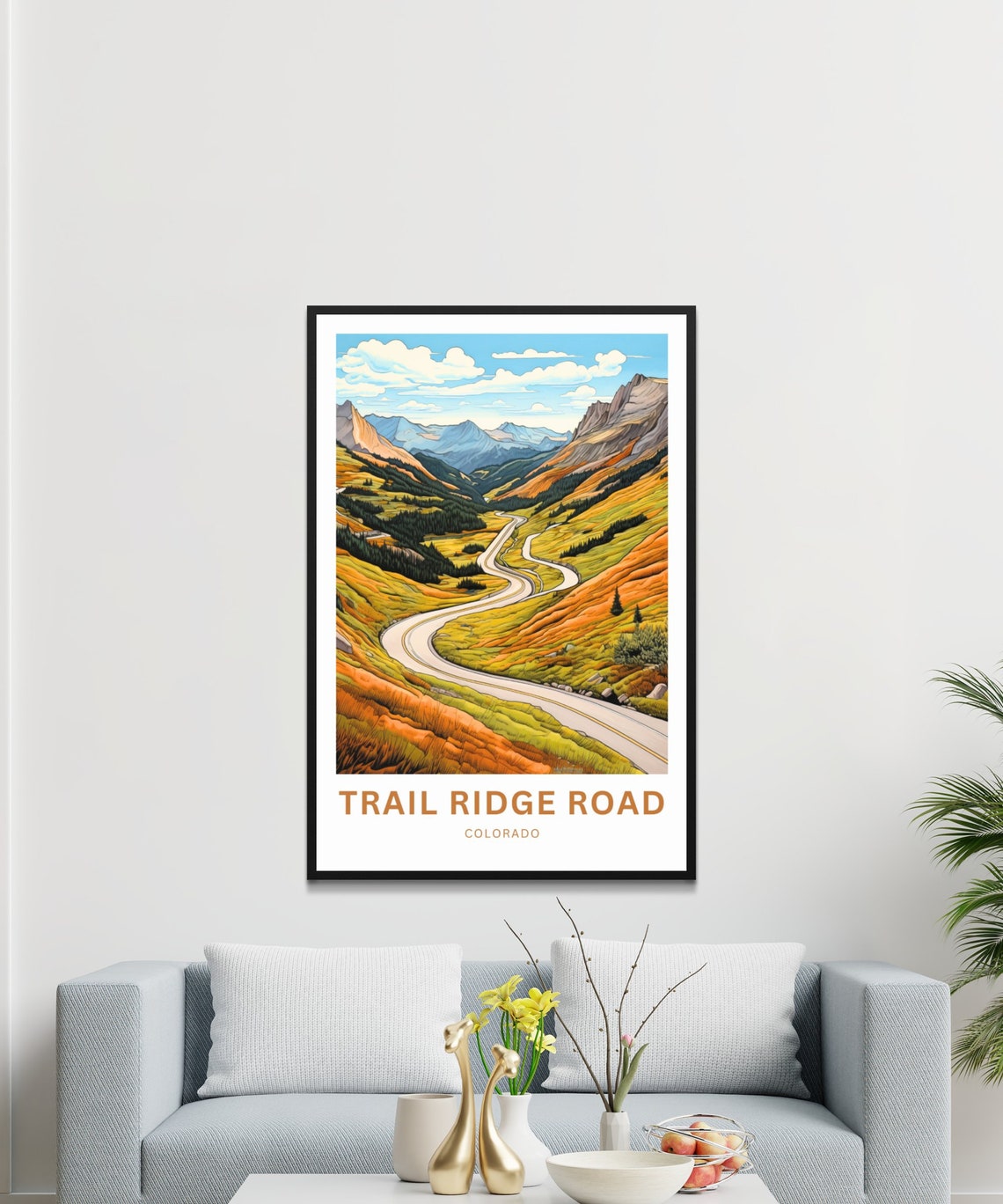 Trail Ridge Road Colorado Personalized Poster with Alpine Pass Drive - Image 3