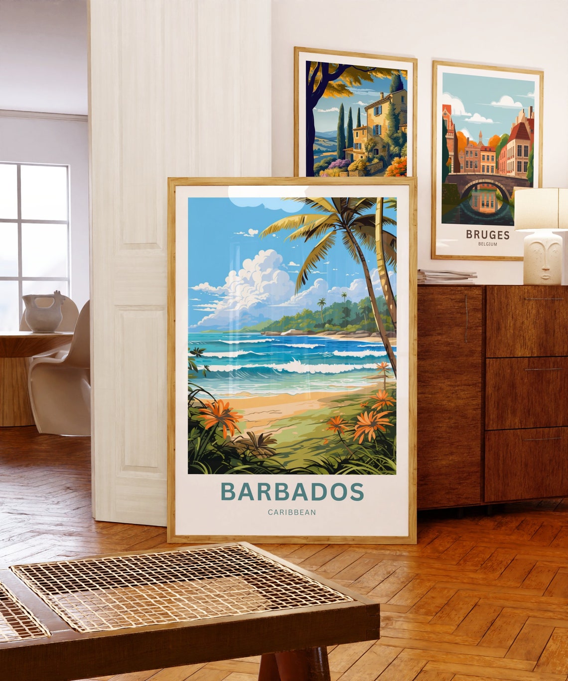 Personalized Barbados Travel Print Barbados Poster Caribbean Wall Art Framed Present Gift Caribbean Present - Image 5