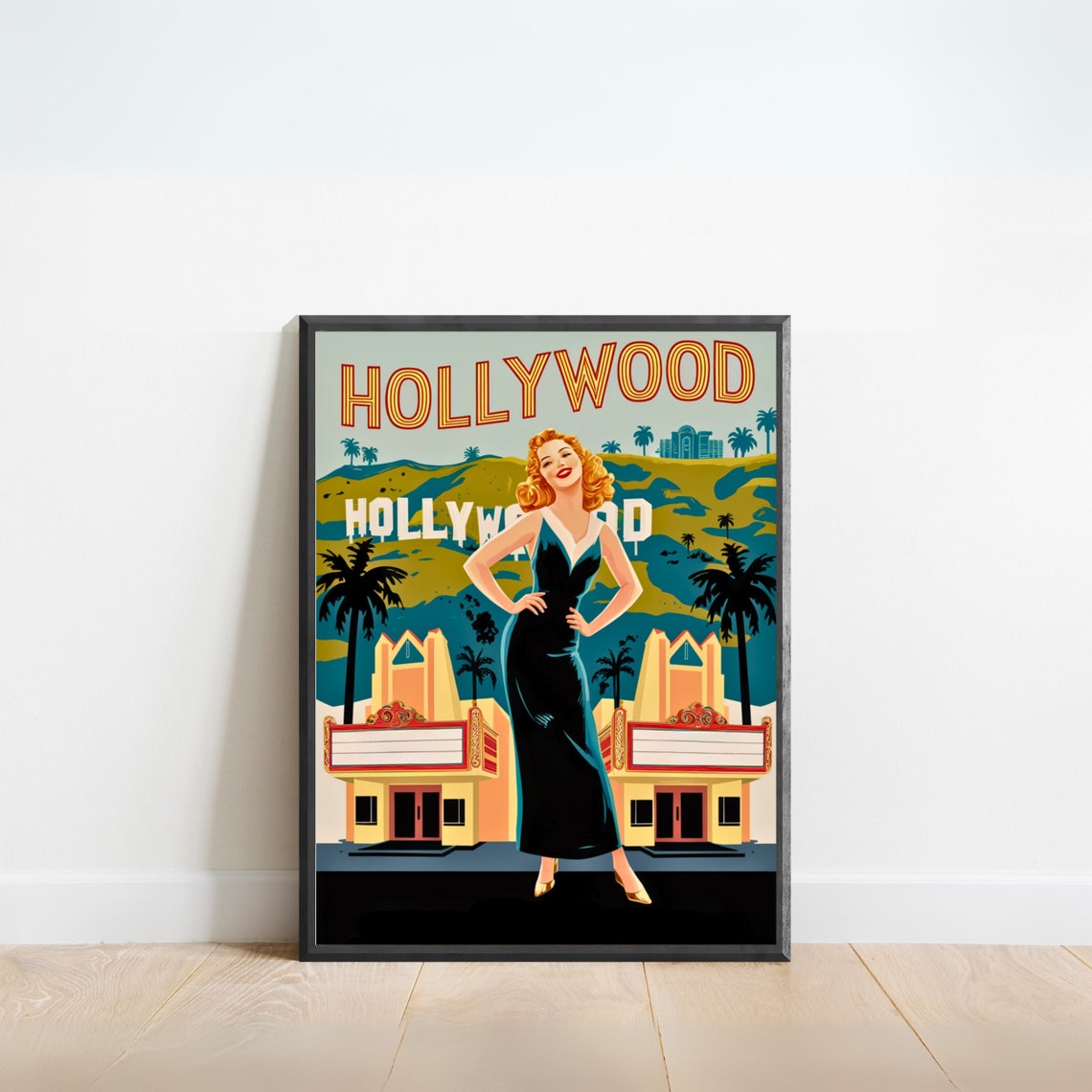Hollywood Golden Age Starlet California Cinema Vintage Poster