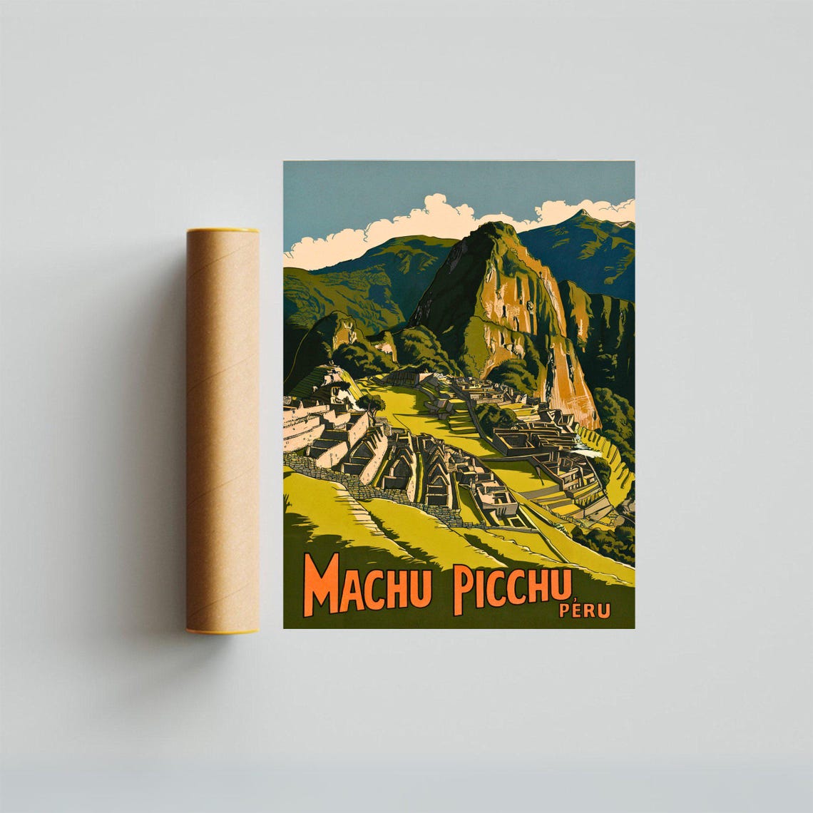 Machu Picchu Vintage Travel Poster Machu Picchu Print Peru Wall Art Framed Gift Peru Present - Image 4