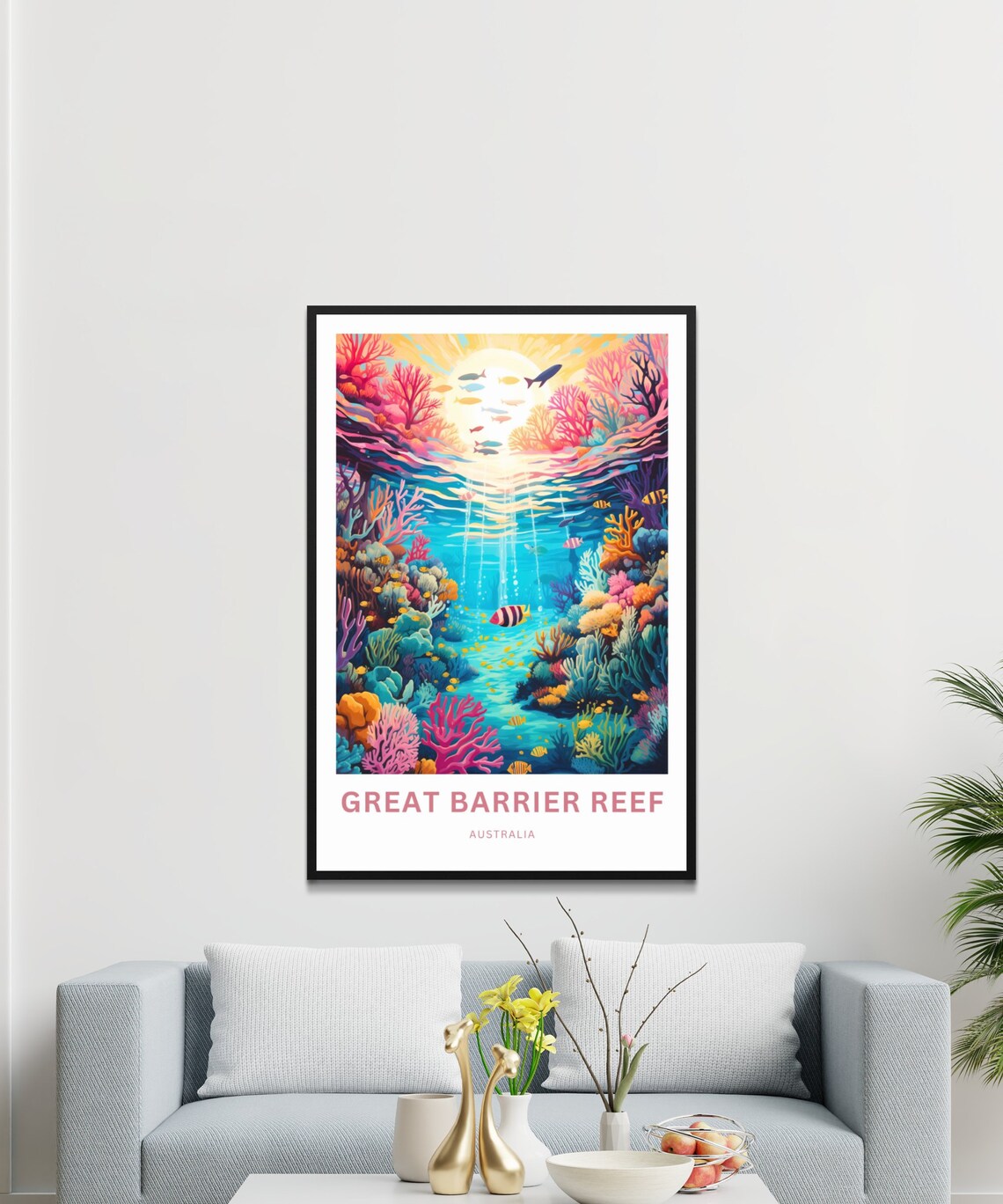Great Barrier Reef Australia Gift Travel Poster - Image 3
