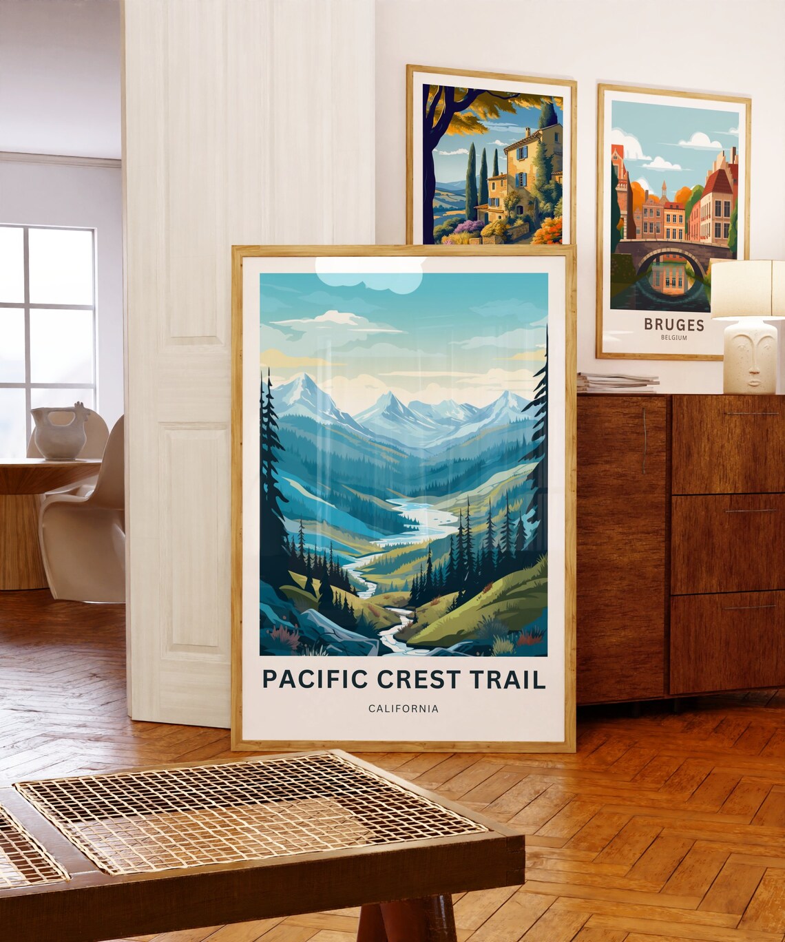 Pacific Crest Trail California Blue Mountain Valley Vintage Travel Poster - Image 5