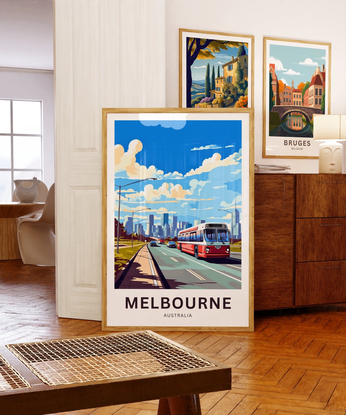 Personalized Melbourne Vintage Bus Highway Custom Travel Poster - Image 5