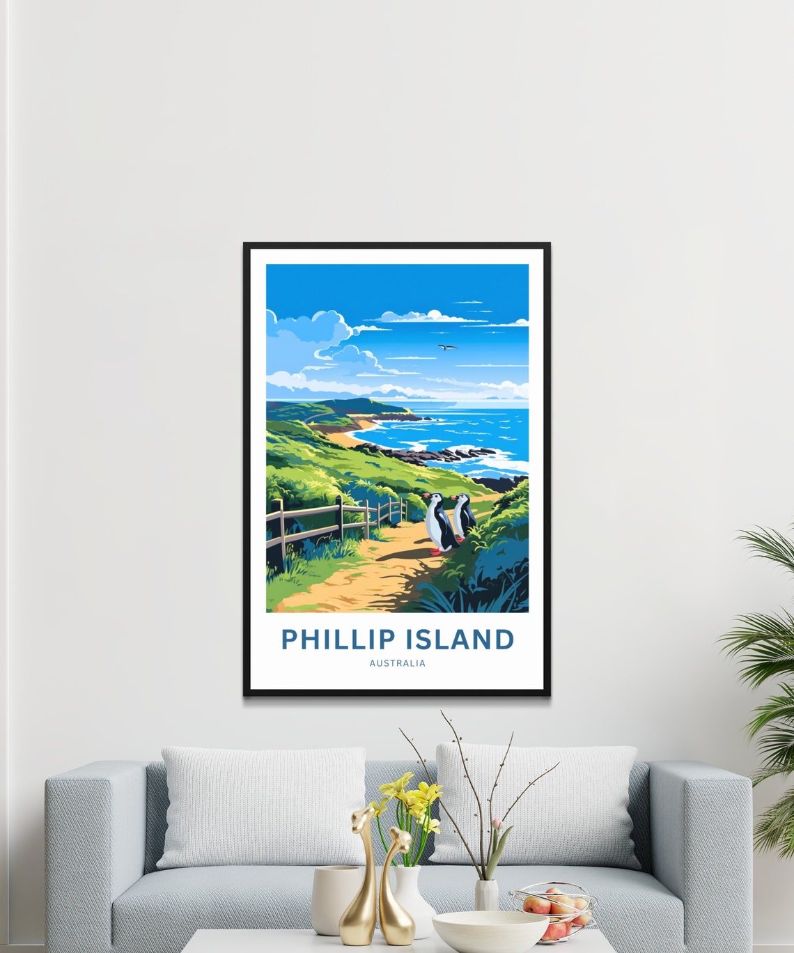 Phillip Island Australia Personalized Penguins Coast Travel Poster Art - Image 3