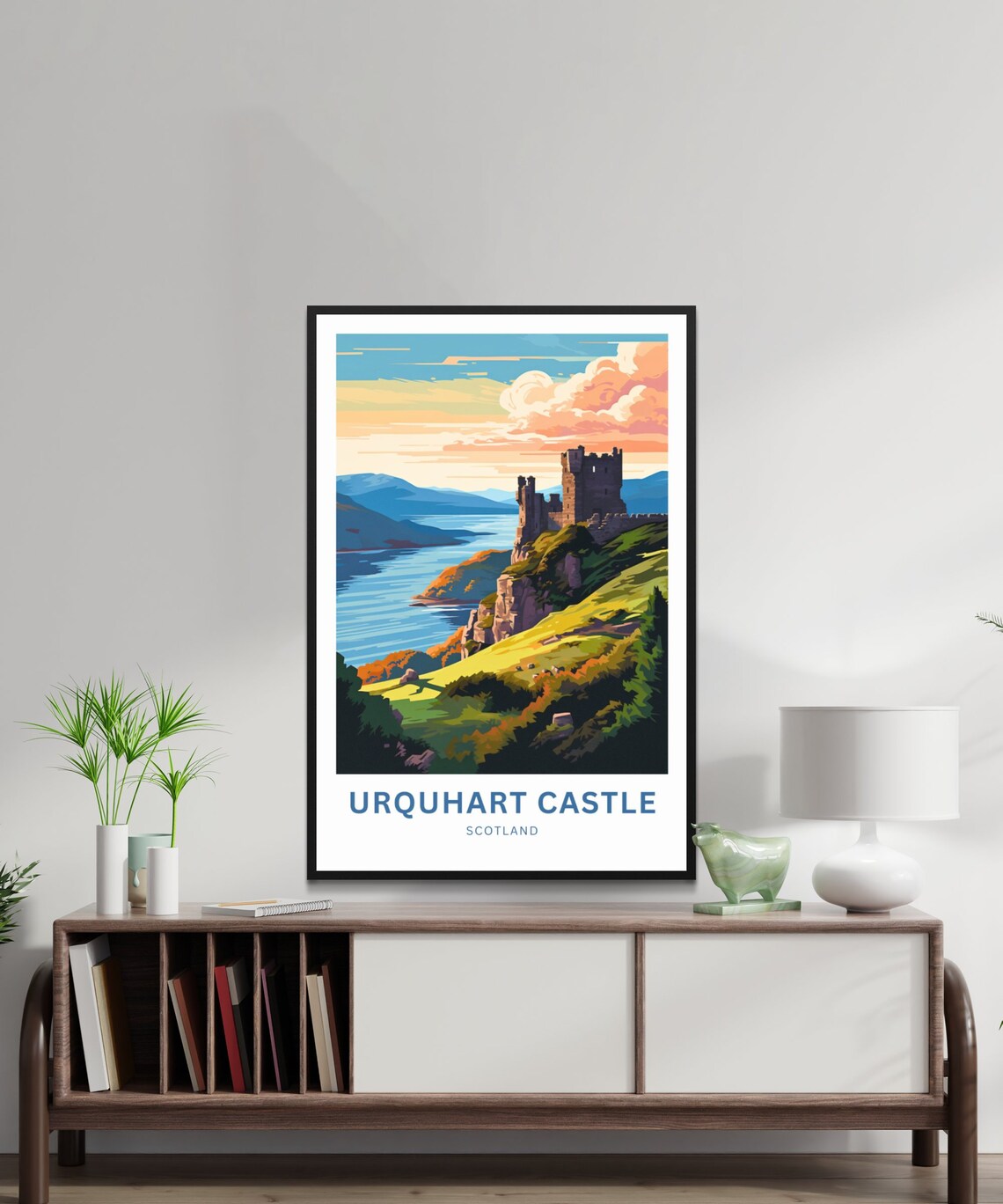 Urquhart Castle Scotland Loch Ness Shoreline Ruins Travel Poster - Image 2