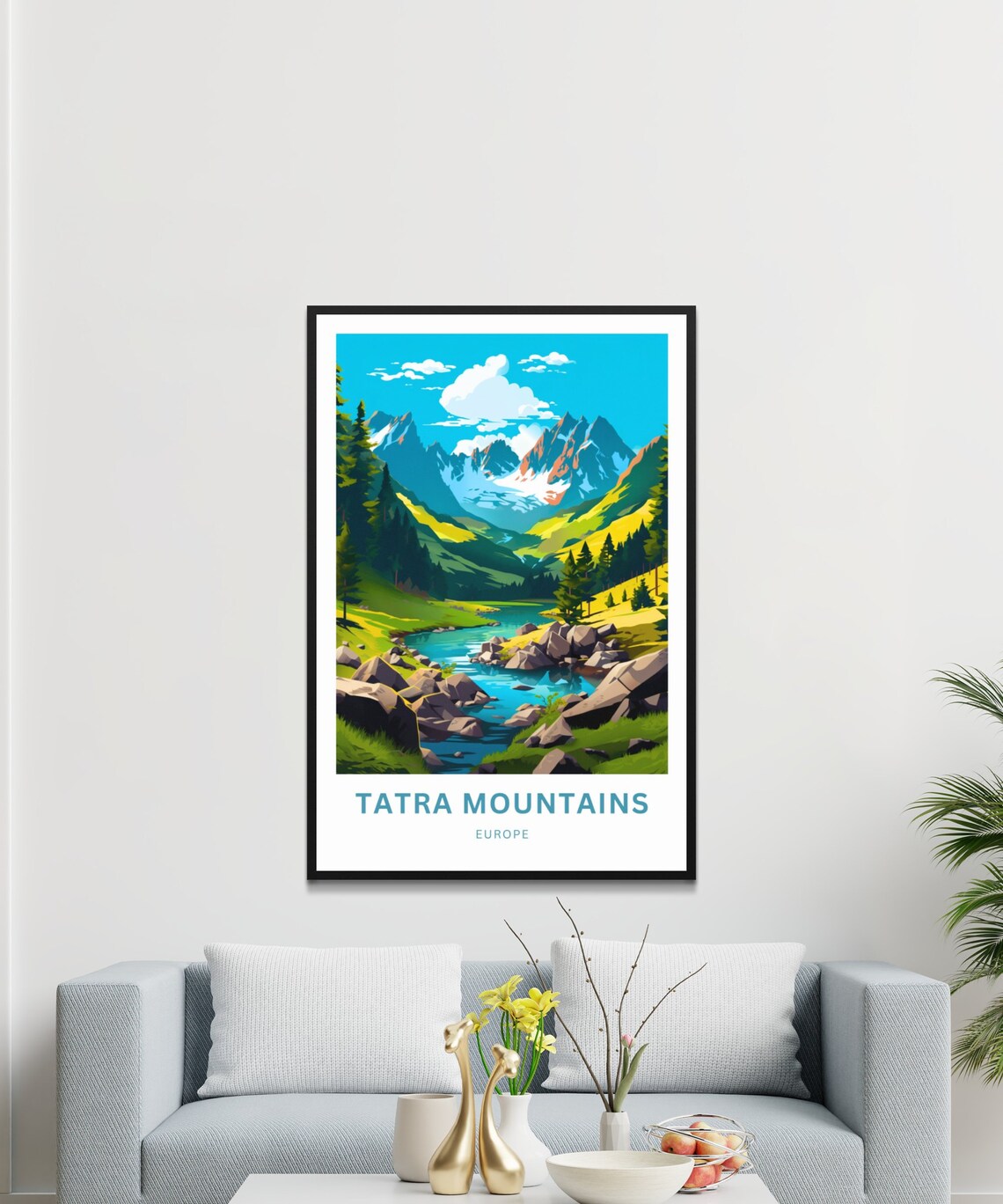 Tatra Mountains Europe Alpine River Valley Peaks Travel Poster - Image 3