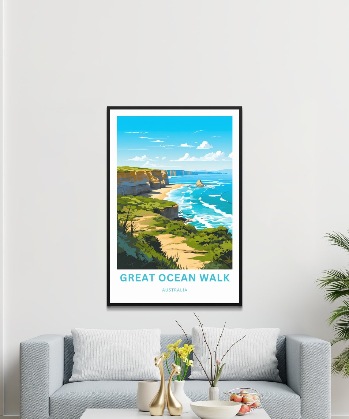 Great Ocean Walk Australia Cliff Trail Sea View Travel Poster - Image 3