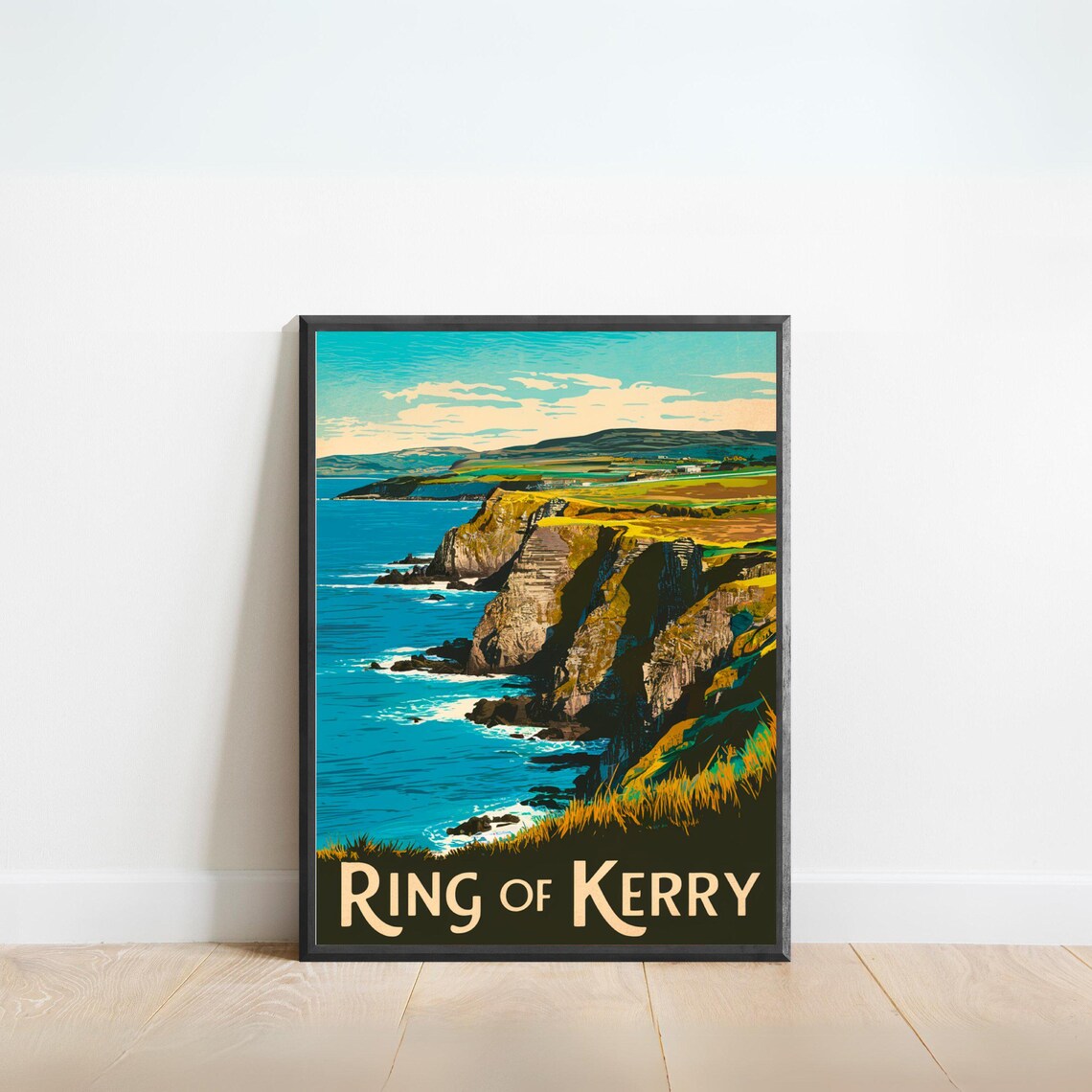 Ring of Kerry Ireland Wild Atlantic Way Coastal Scenic Travel Poster
