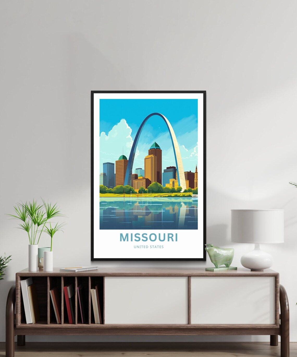 Missouri Saint Louis Gateway Arch Skyline United States Poster - Image 2