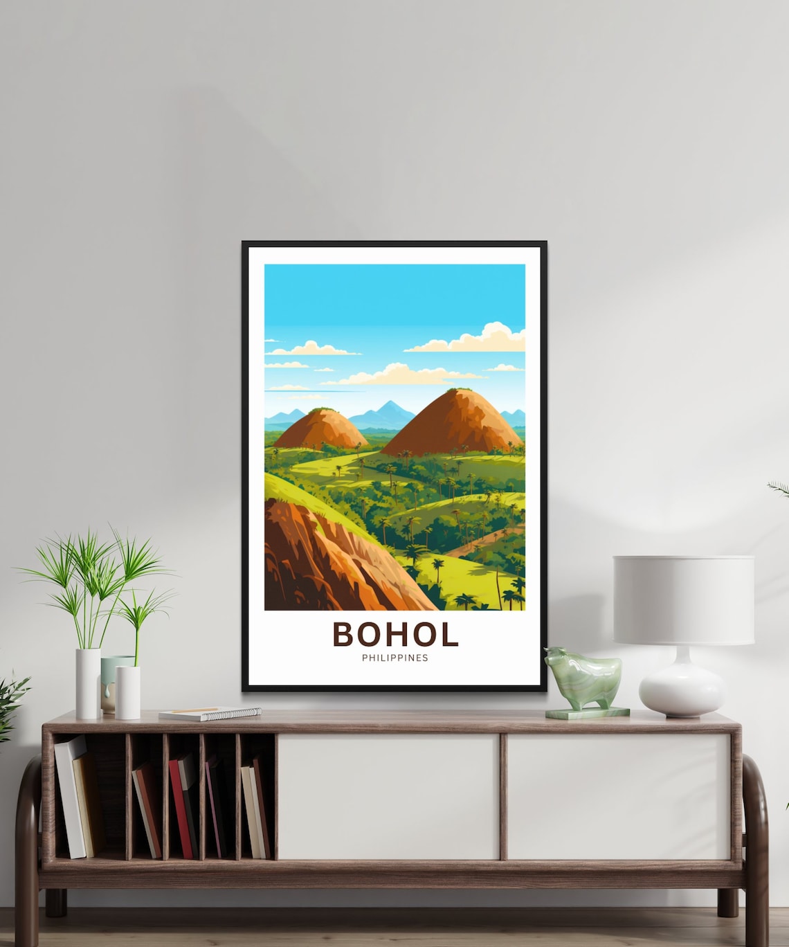 Personalized Bohol Philippines Chocolate Hills View Travel Poster - Image 2