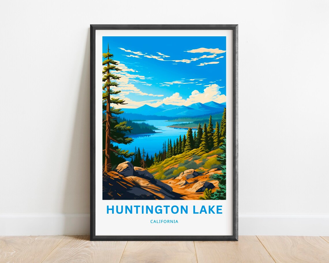 Huntington Lake California Mountain Lake Pines Travel Poster