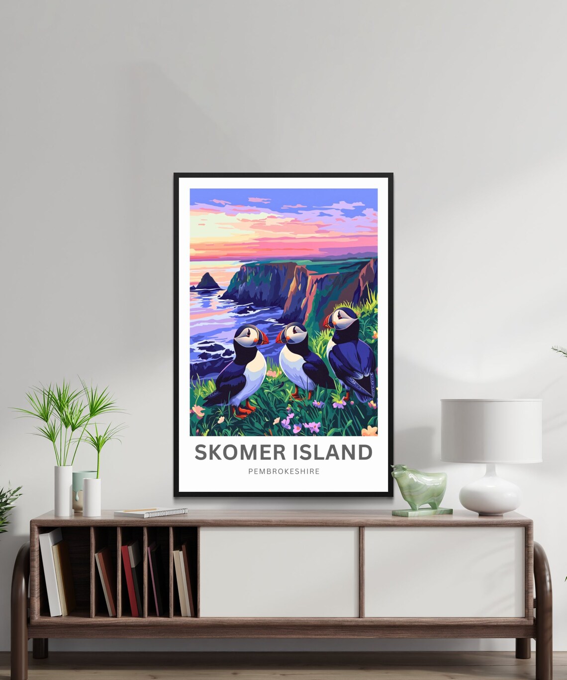 Personalized Skomer Island Travel Poster, Pembrokeshire - Image 4