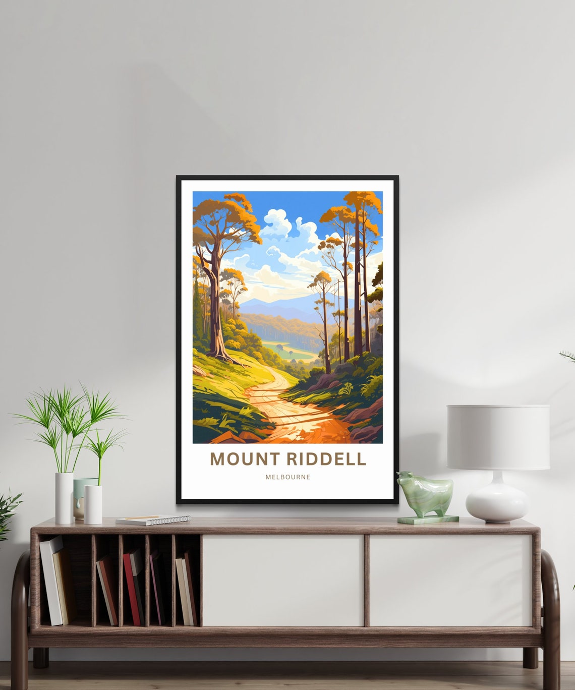 Personalized Mount Riddell Melbourne Autumn Trail Custom Text Poster - Image 2