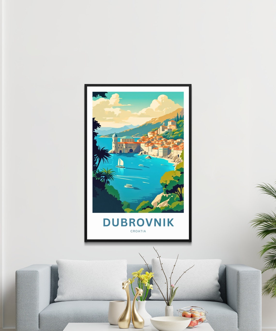 Mostar Bosnia Iconic Stone Bridge River Reflection Travel Poster - Image 3