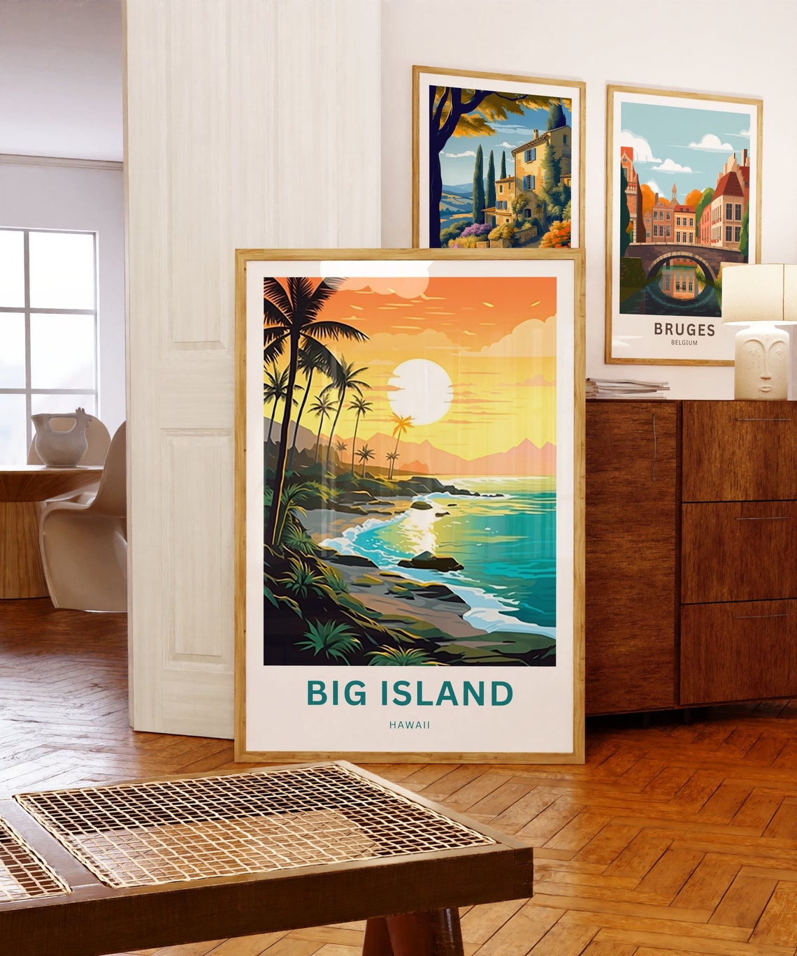 Personalized Big Island Hawaii Sunset Coast Custom Art Travel Poster - Image 5