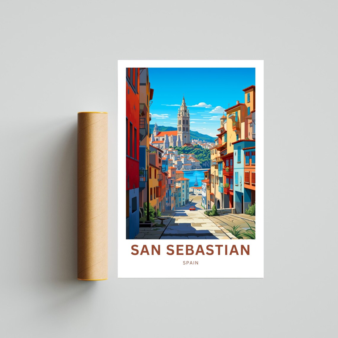 San Sebastian Personalized Spain Travel Poster - Image 4
