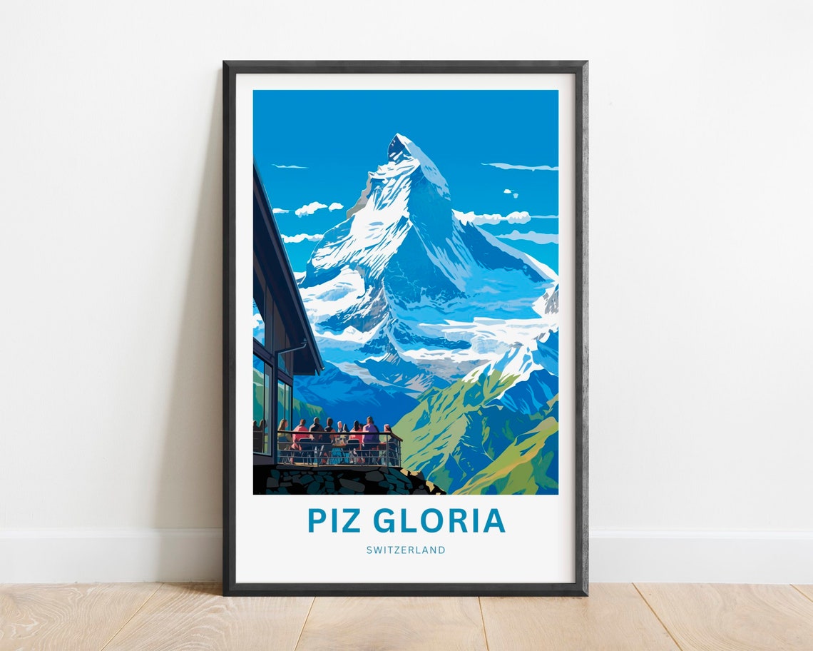 Piz Gloria Switzerland Revolving Restaurant Alpine Terrace Poster