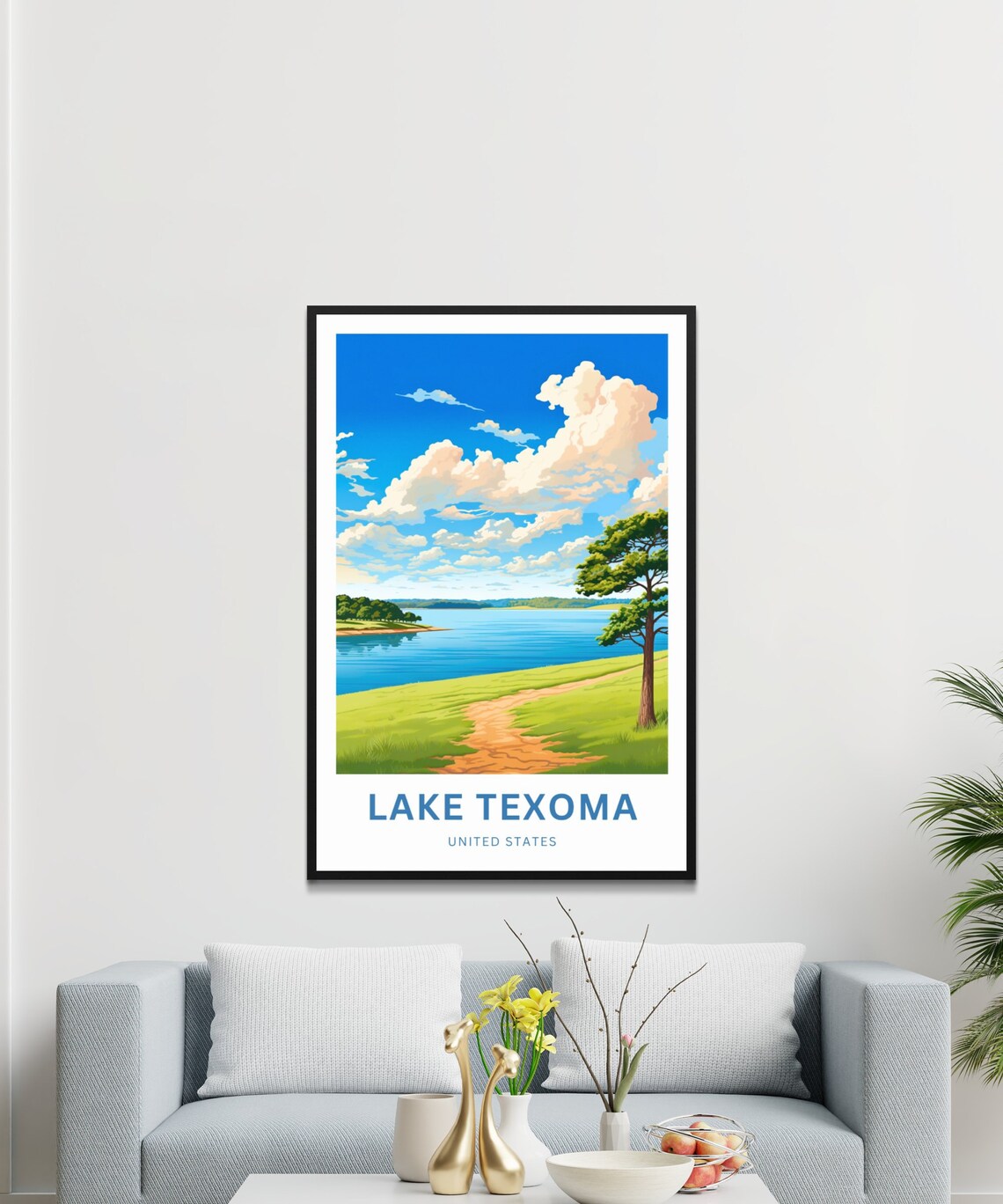 Personalized Lake Texoma Travel Poster, United States - Image 3