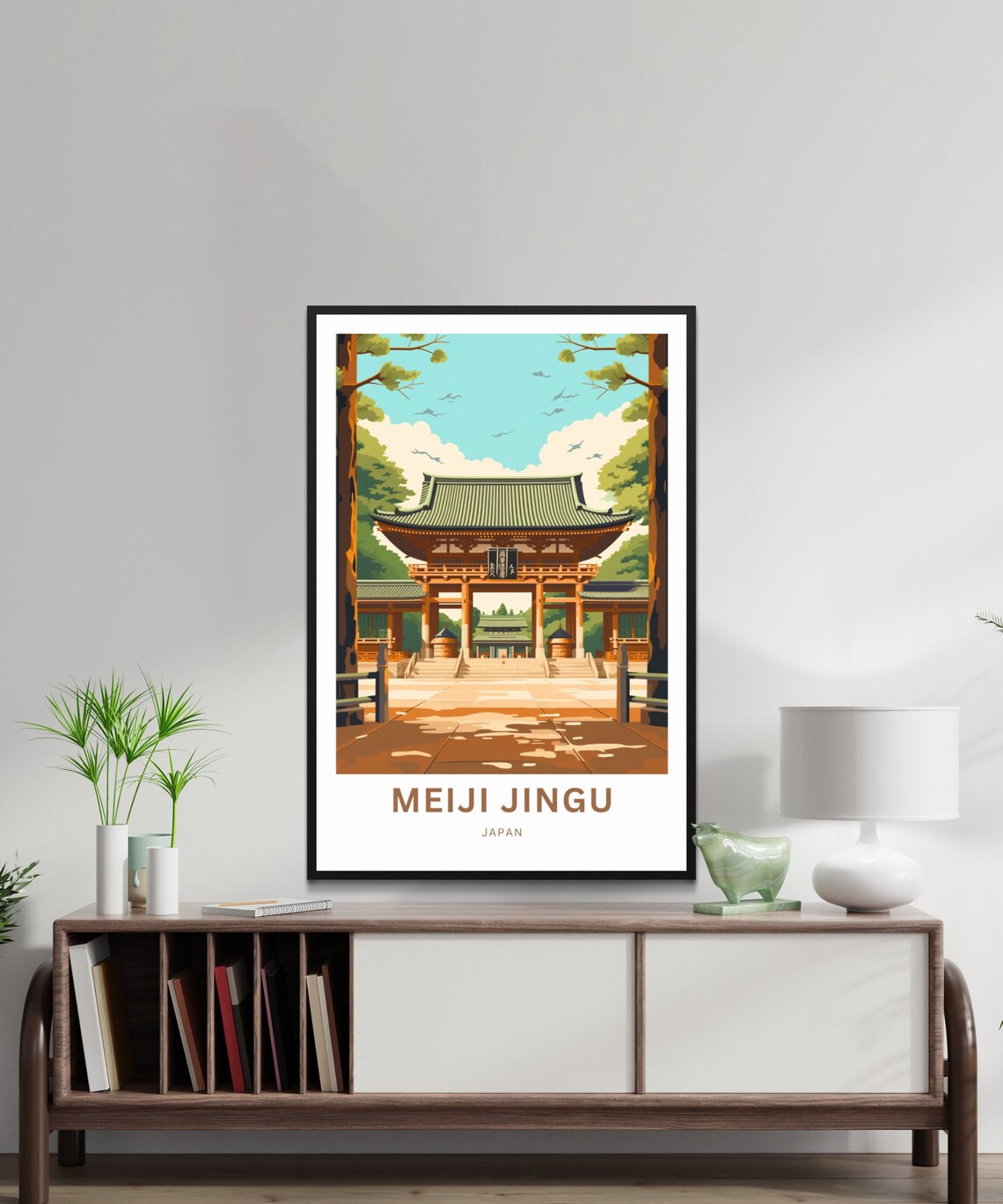 Meiji Jingu Japan Personalized Shinto Temple Gate Travel Poster - Image 2