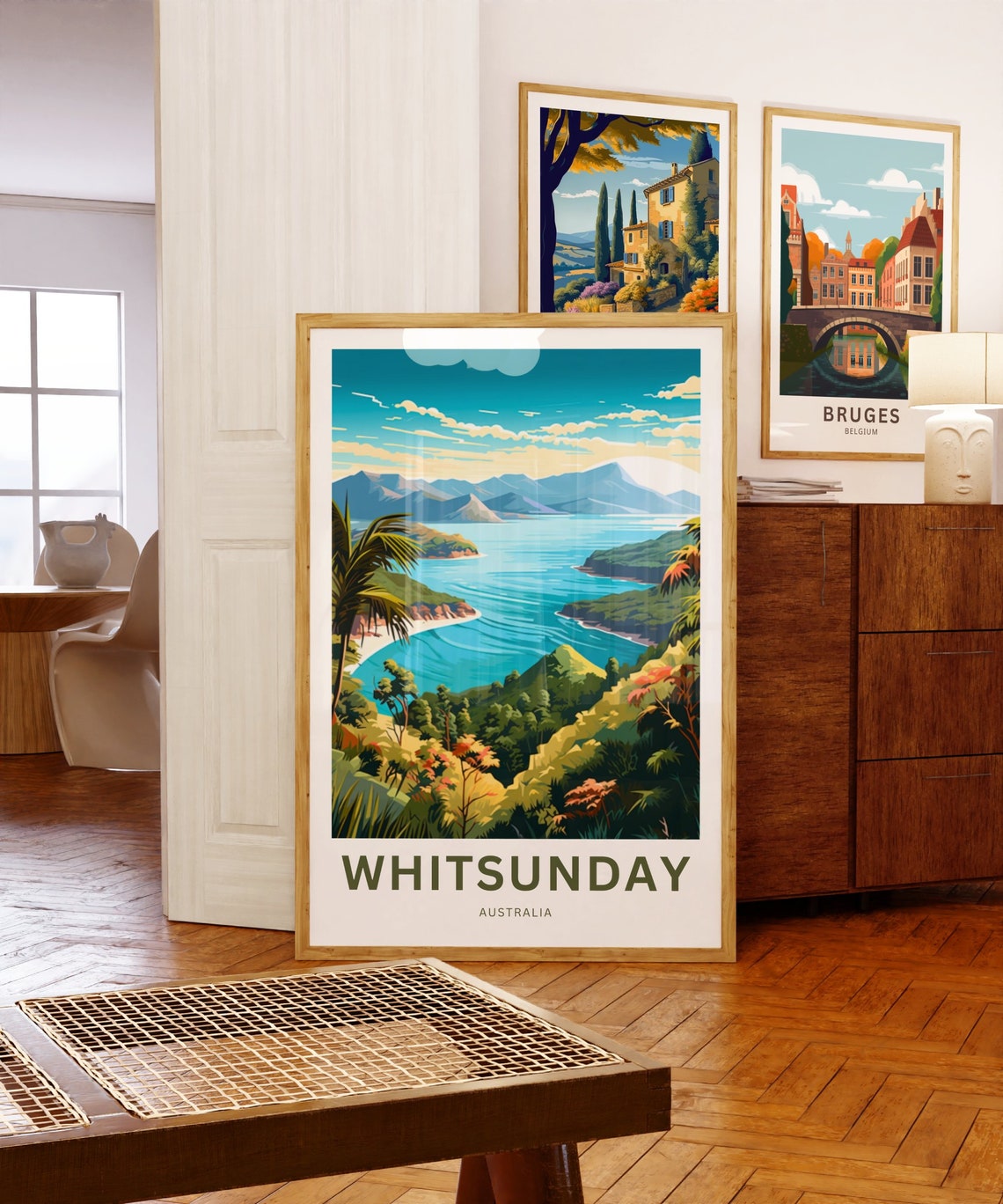 Whitsunday Australia Lush Tropical Bay Mountain Travel Poster - Image 5