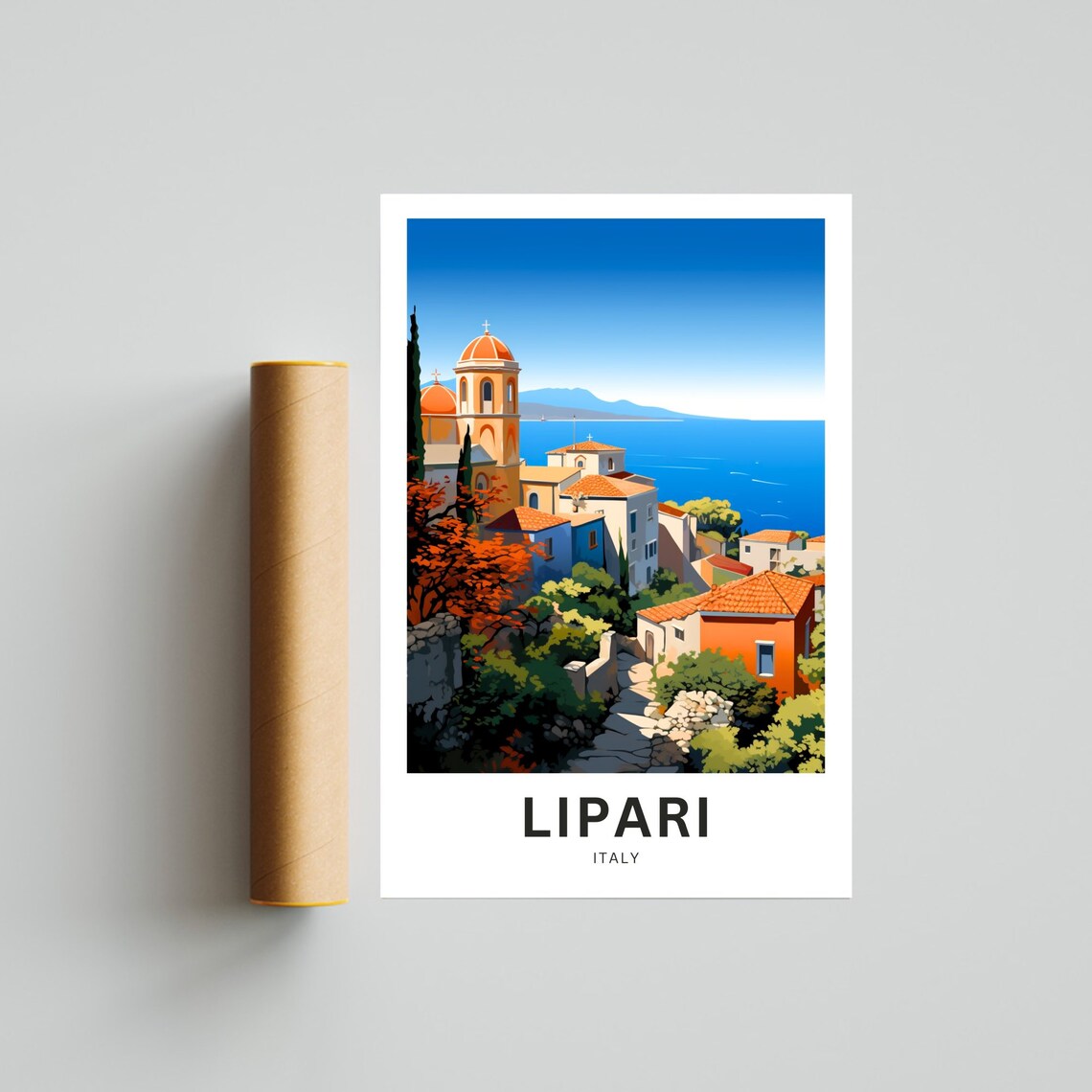Lipari Travel Poster, Italy Place Art Print - Image 4