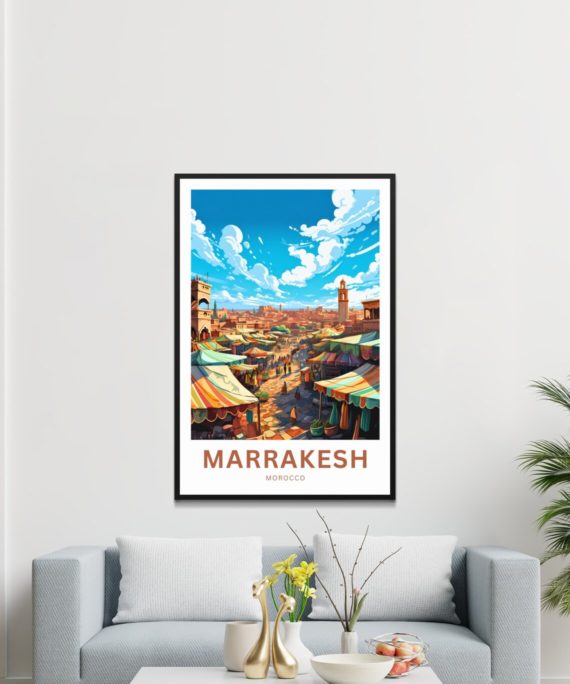 Personalized Marrakesh Travel Poster, Morocco - Image 3