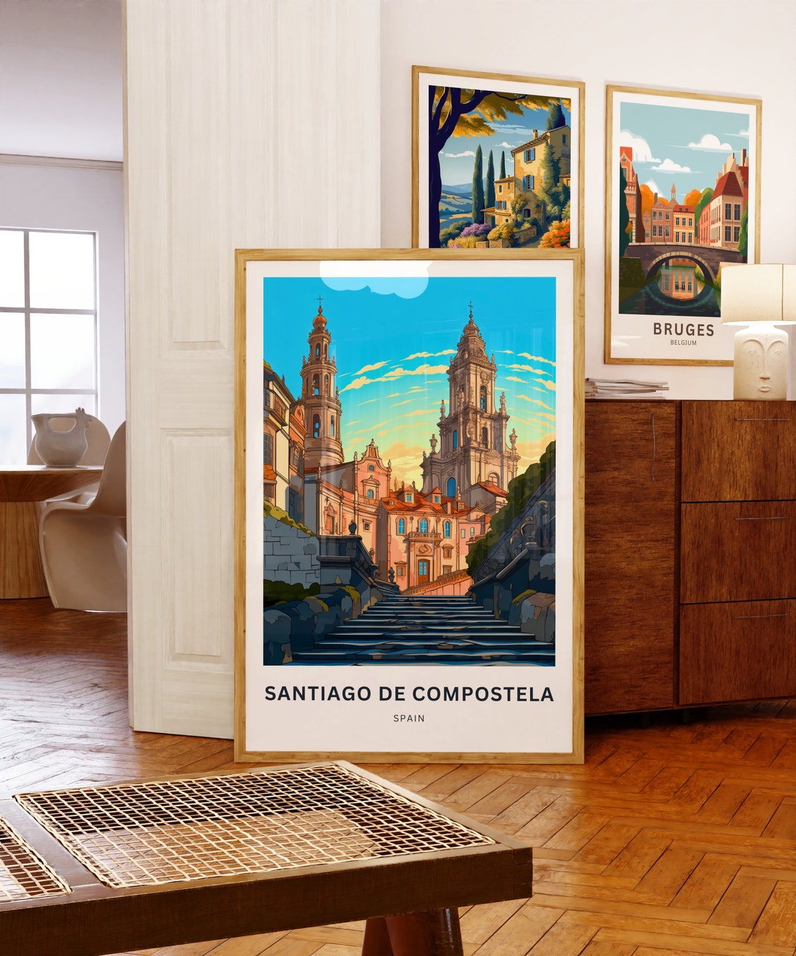 Personalized Santiago de Compostela Spain Custom Cathedral Poster - Image 5
