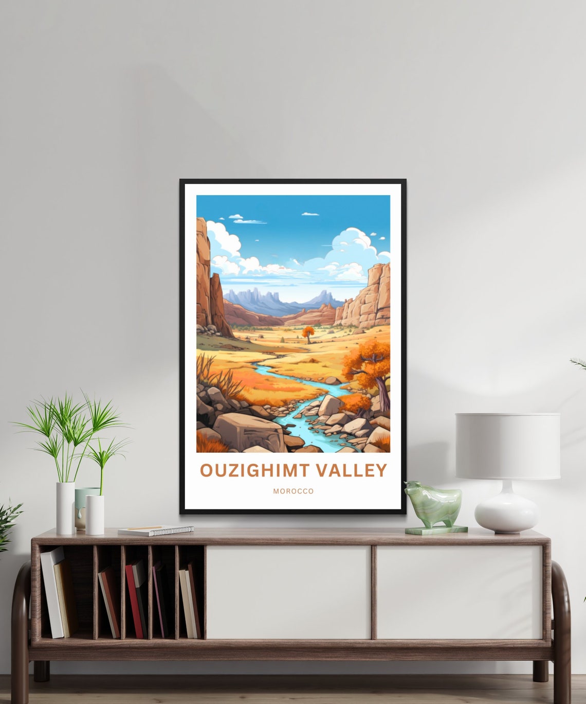 Personalized Ouzighimt Valley Morocco Desert Canyon Custom Poster - Image 2