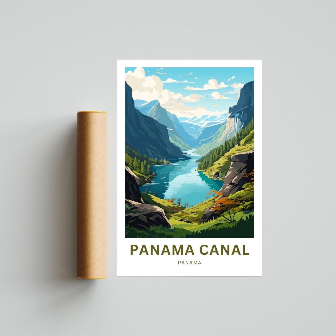 Panama Canal Travel Print Panama Canal Poster Panama Wall Art Framed Present Gift United States Present - Image 4