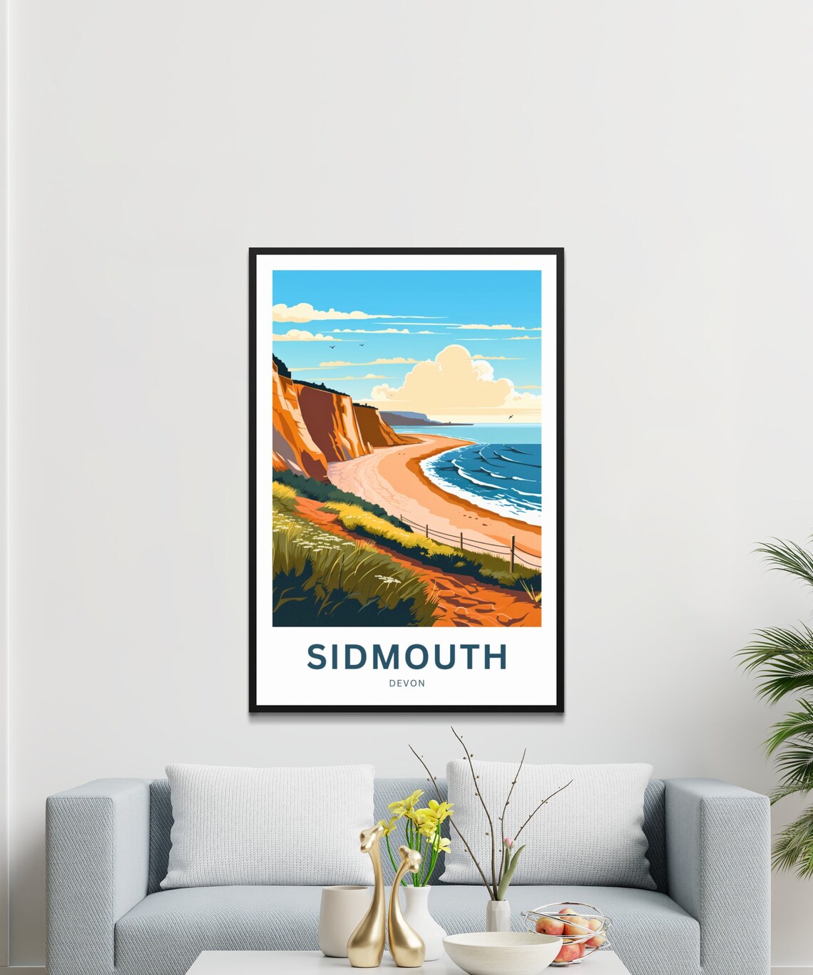 Sidmouth Travel Poster, Devon England Present - Image 3