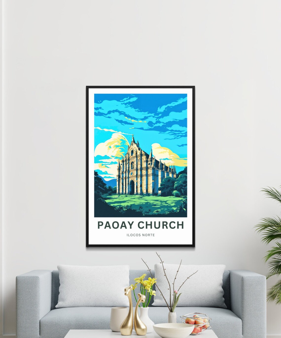 Paoay Church Ilocos Norte Personalized Heritage Travel Poster - Image 3