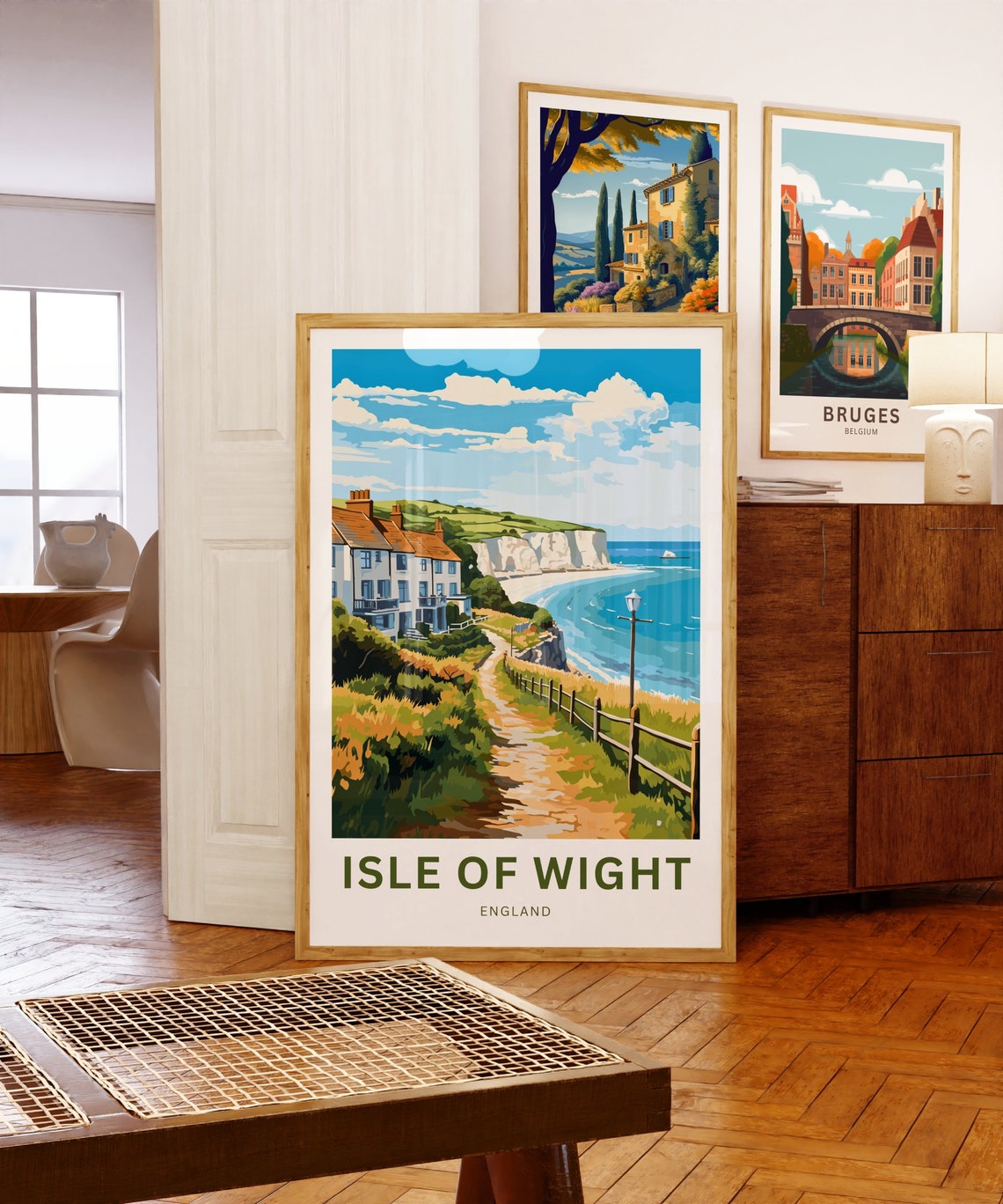 Isle of Wight England Village Coastal Path Personalized Poster - Image 5