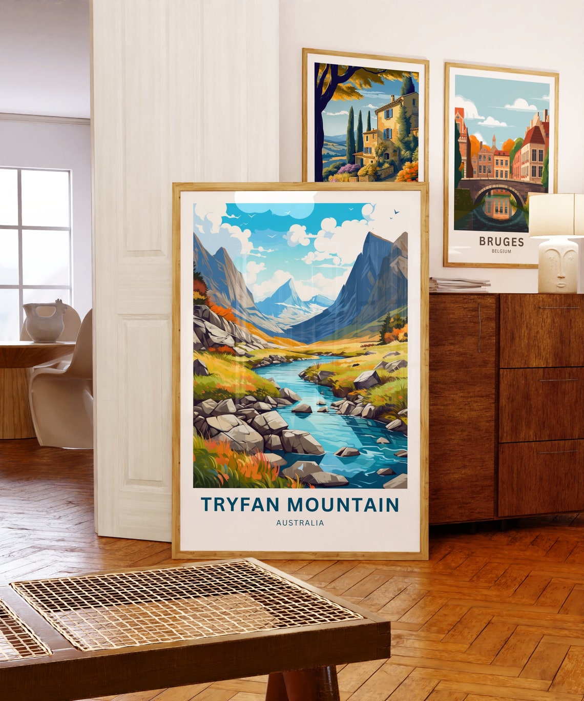 Tryfan Mountain Australia Valley Stream Personalized Poster Art - Image 5