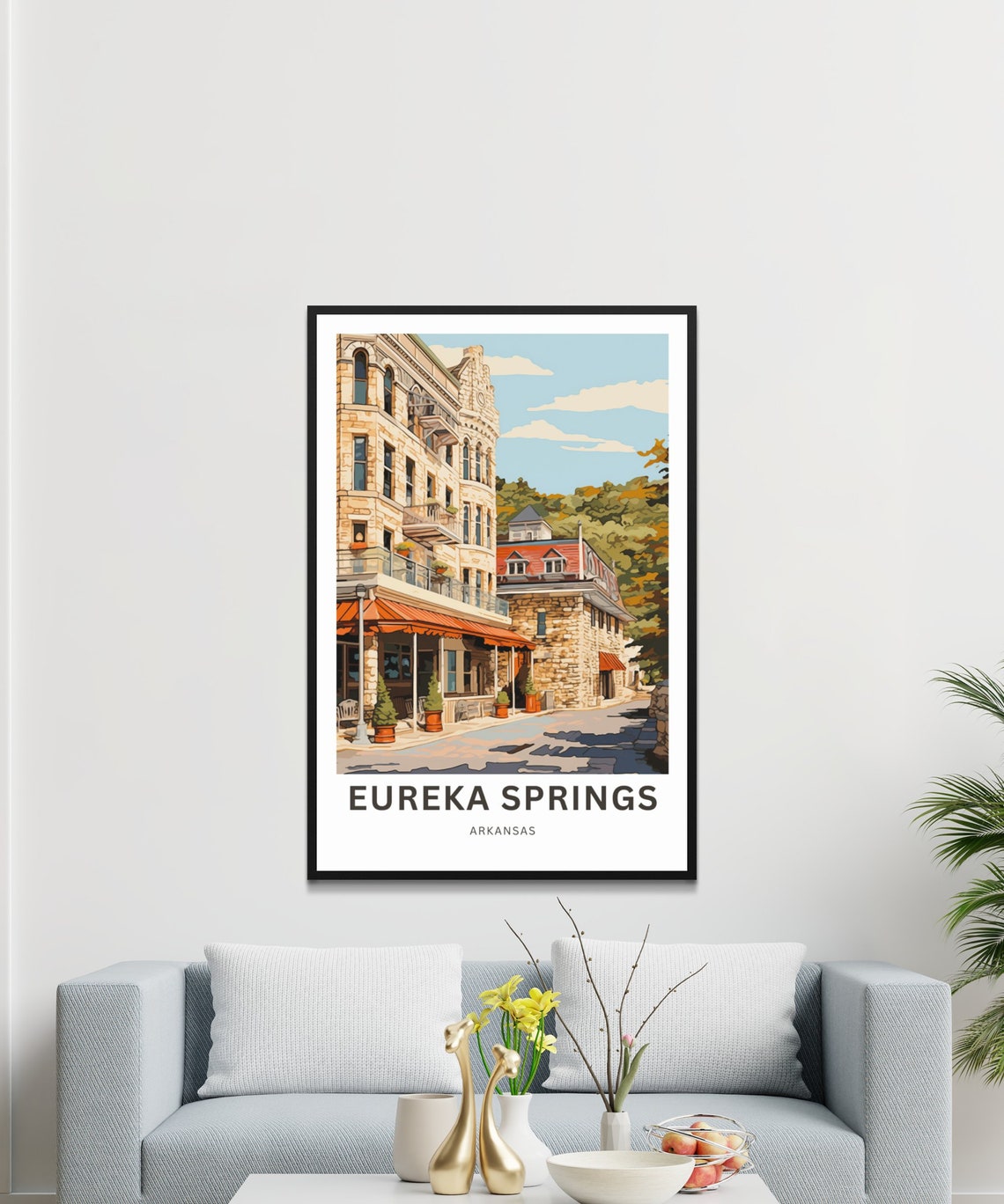 Eureka Springs Arkansas Historic Hotel Street Personalized Poster - Image 3