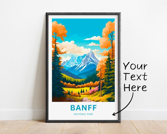 Personalized Banff National Park Autumn Wonderland View Poster
