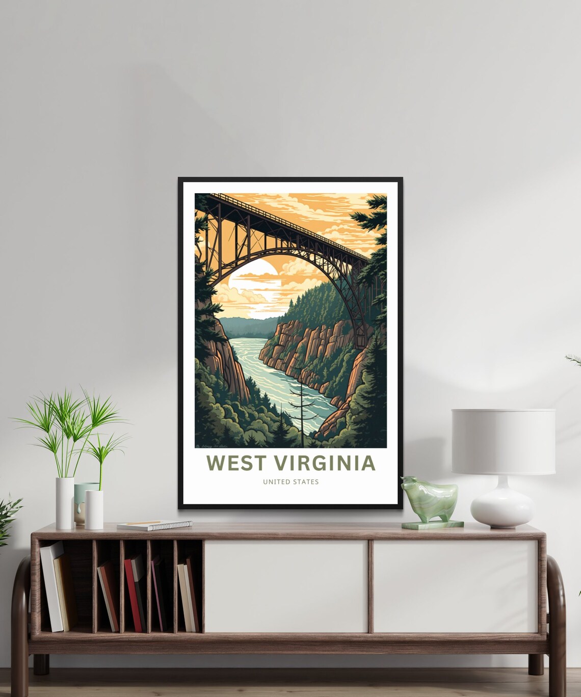 West Virginia Travel Poster, United States Wall Art - Image 2